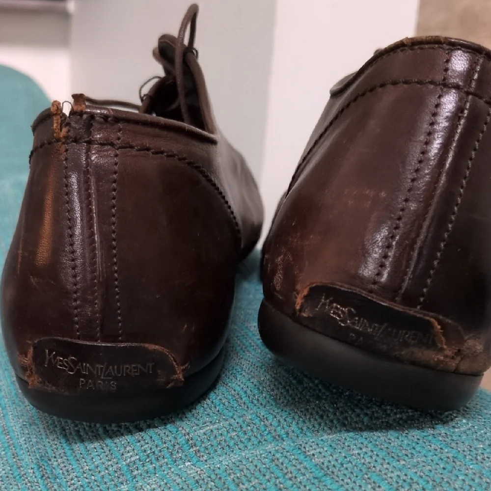 Host Pic! Yves Saint Laurent Men's Brown Leather Shoes Make An Offer